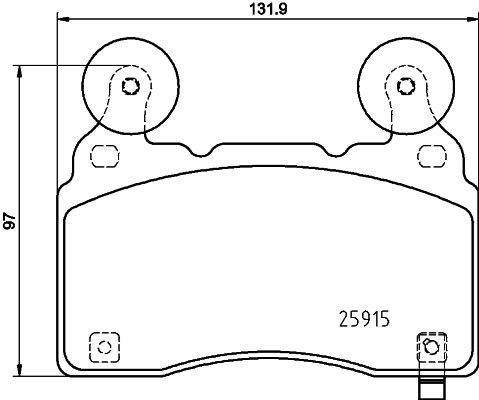 Pastiglie freno HELLA 8DB355039-481
