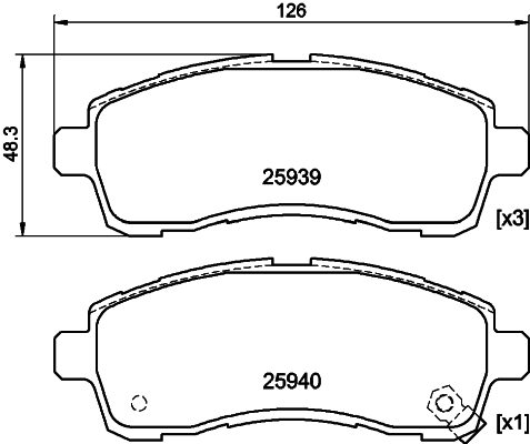 Pastiglie freno HELLA 8DB355021-871