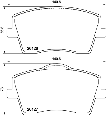 Pastiglie freno HELLA 8DB355039-001
