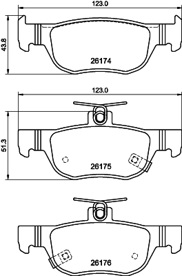 Pastiglie freno HELLA 8DB355040-101
