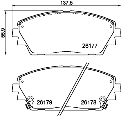 Pastiglie freno HELLA 8DB355040-271