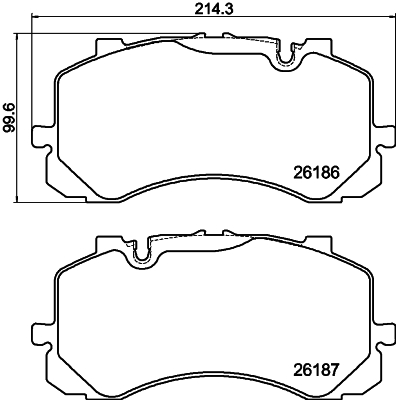 Pastiglie freno HELLA 8DB355040-241