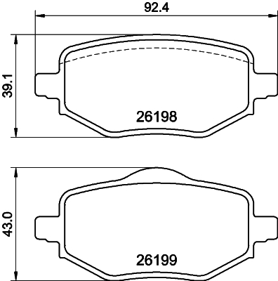 Pastiglie freno HELLA 8DB355040-971