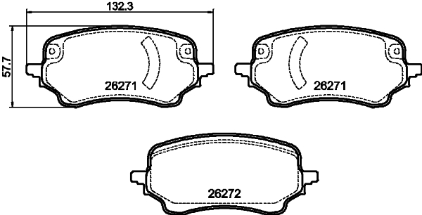 Pastiglie freno HELLA 8DB355040-991