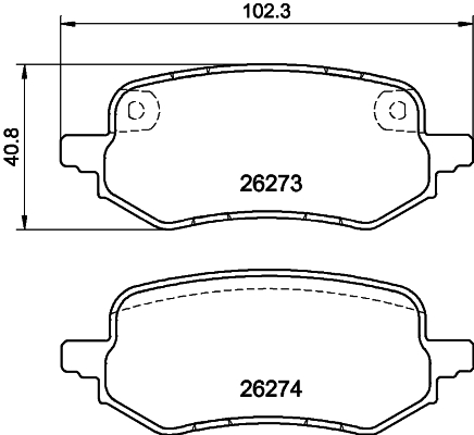 Pastiglie freno HELLA 8DB355040-931