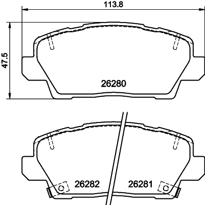 Pastiglie freno HELLA 8DB355040-841