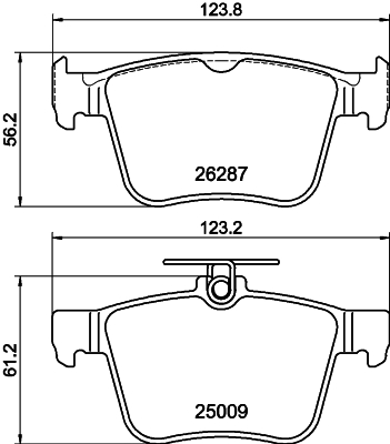 Pastiglie freno HELLA 8DB355044-951