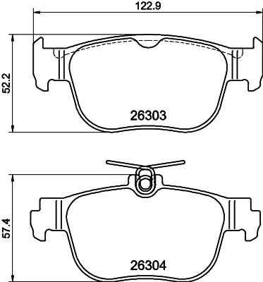 Pastiglie freno HELLA 8DB355040-981