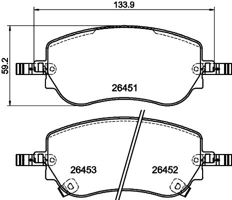 Pastiglie freno HELLA 8DB355043-861
