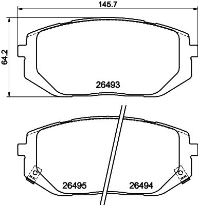 Pastiglie freno HELLA 8DB355043-641
