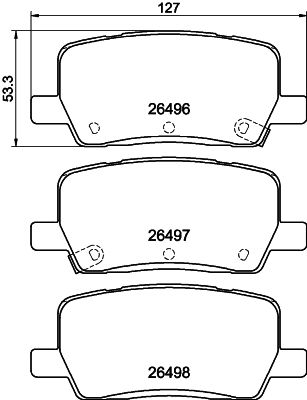 Pastiglie freno HELLA 8DB355042-701