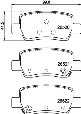 Pastiglie freno HELLA 8DB355045-941