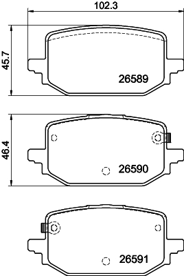 Pastiglie freno HELLA 8DB355045-961
