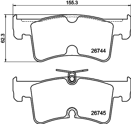 Pastiglie freno HELLA 8DB355045-951