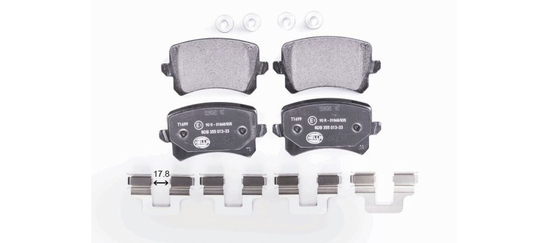 Pastiglie freno HELLA 8DB355025-331