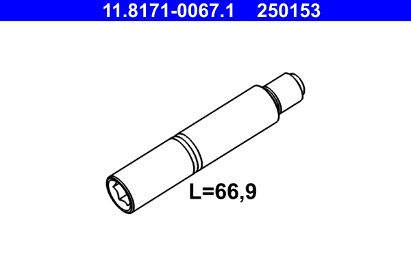 Perno di guida, pinza freno ATE 250153