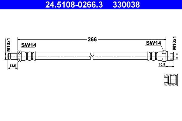 Flessibile del freno ATE 330038
