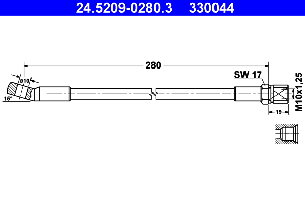 Flessibile del freno ATE 330044