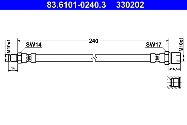 Flessibile del freno ATE 330202
