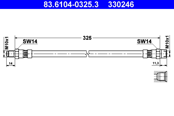 Flessibile del freno ATE 330246