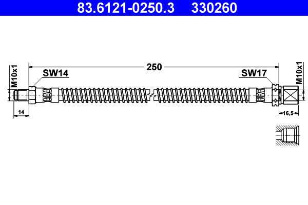 Flessibile del freno ATE 330260
