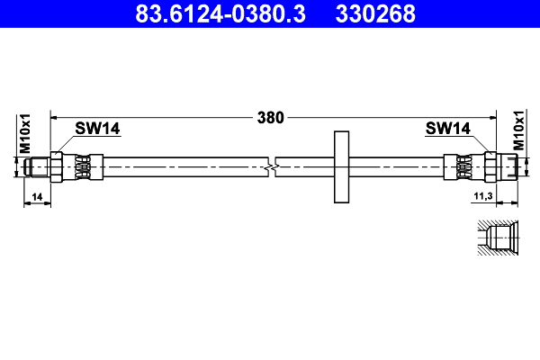 Flessibile del freno ATE 330268