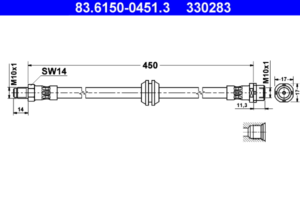 Flessibile del freno ATE 330283