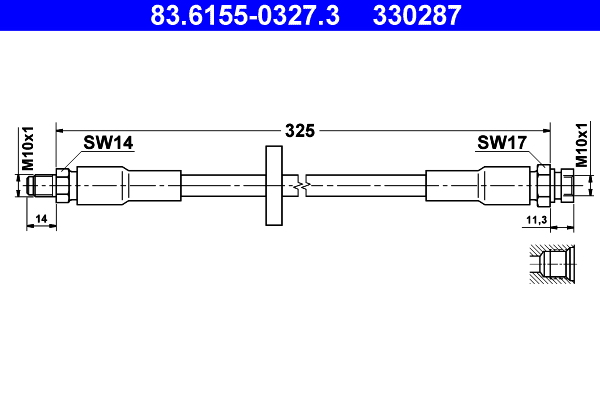 Flessibile del freno ATE 330287