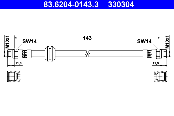 Flessibile del freno ATE 330304