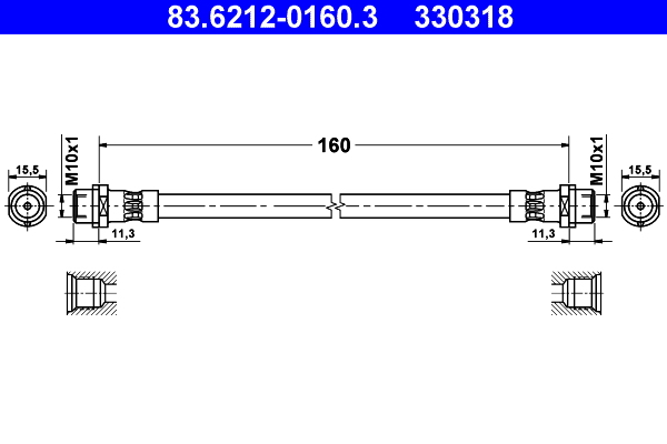 Flessibile del freno ATE 330318