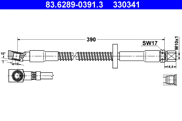 Flessibile del freno ATE 330341