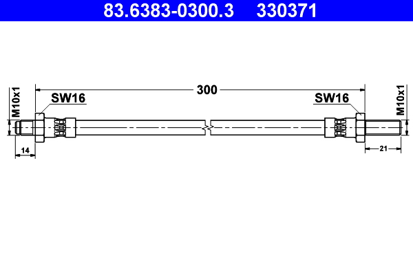 Flessibile del freno ATE 330371