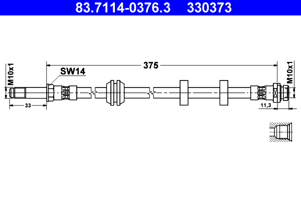 Flessibile del freno ATE 330373