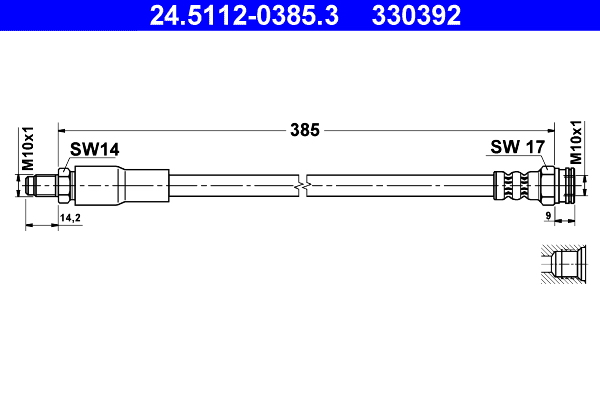 Flessibile del freno ATE 330392