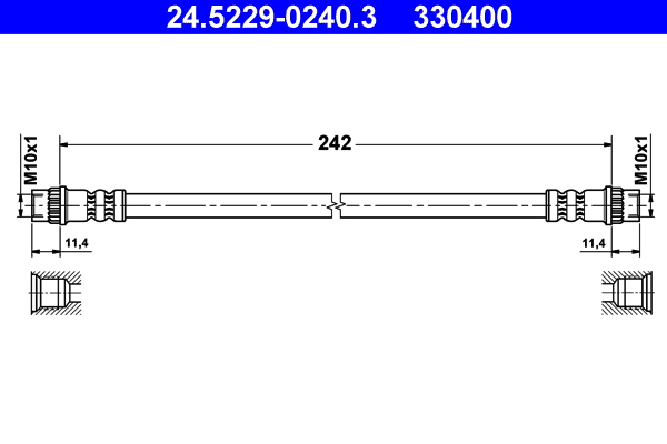 Flessibile del freno ATE 330400