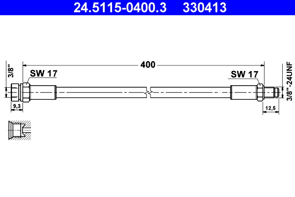 Flessibile del freno ATE 330413