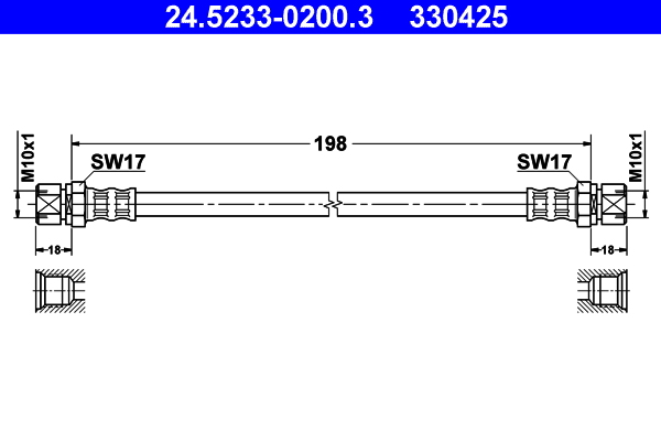 Flessibile del freno ATE 330425