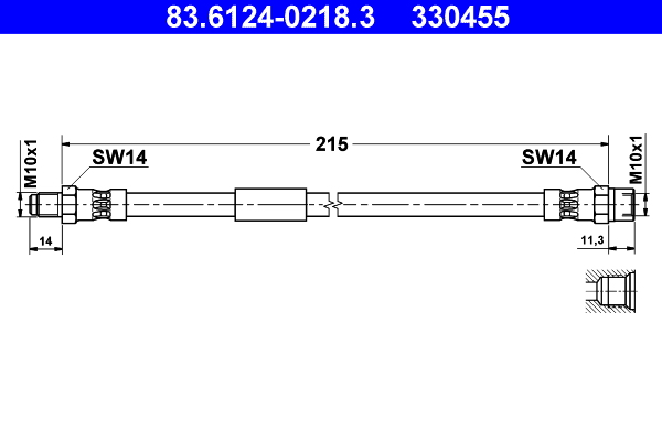 Flessibile del freno ATE 330455