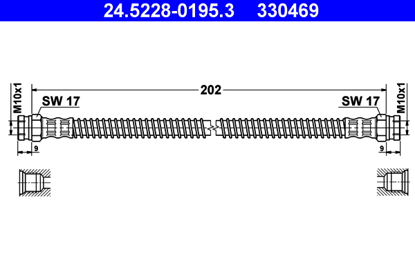 Flessibile del freno ATE 330469