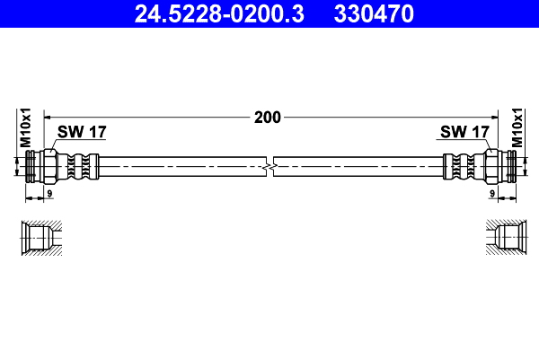 Flessibile del freno ATE 330470