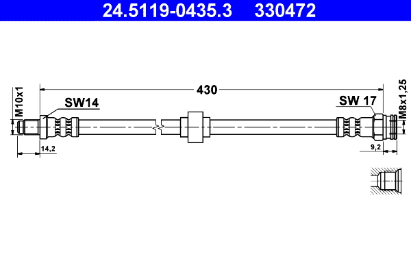 Flessibile del freno ATE 330472
