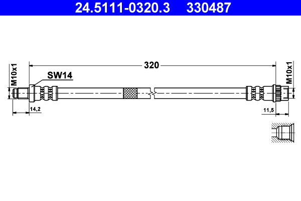 Flessibile del freno ATE 330487