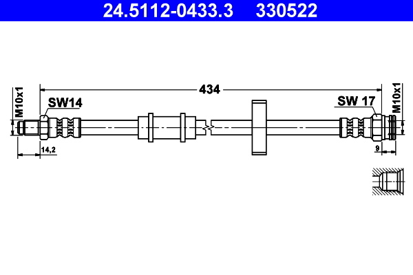 Flessibile del freno ATE 330522