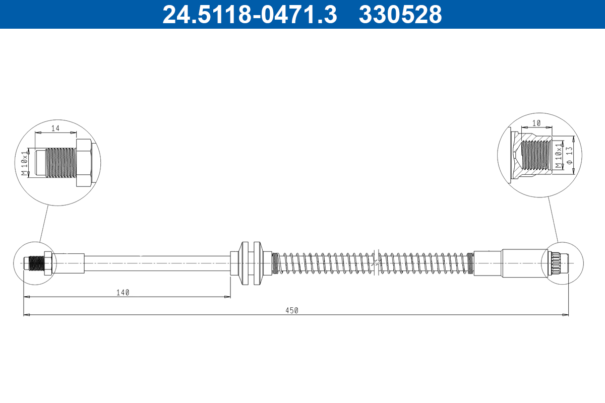 Flessibile del freno ATE 330528