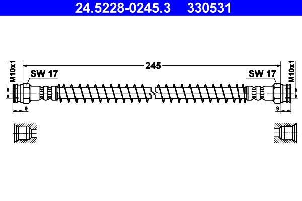 Flessibile del freno ATE 330531