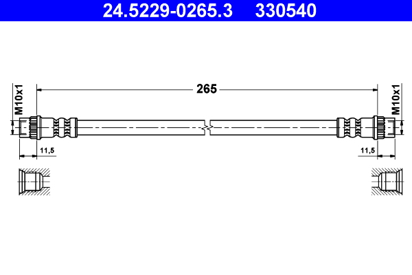 Flessibile del freno ATE 330540