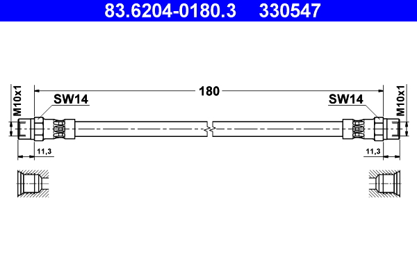 Flessibile del freno ATE 330547