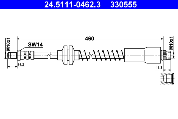 Flessibile del freno ATE 330555