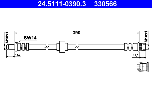 Flessibile del freno ATE 330566