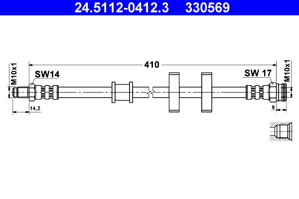 Flessibile del freno ATE 330569